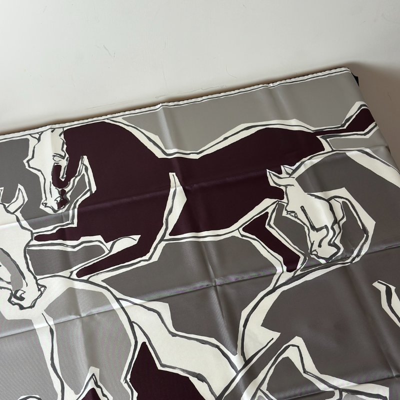 HERMES La Danse Des Chevaux 駿馬之舞絲巾 90 - 藍-6