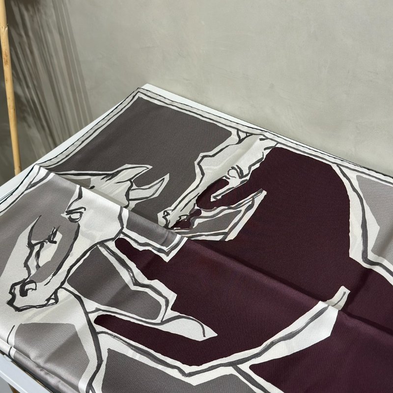 HERMES La Danse Des Chevaux 駿馬之舞絲巾 90 - 藍-7