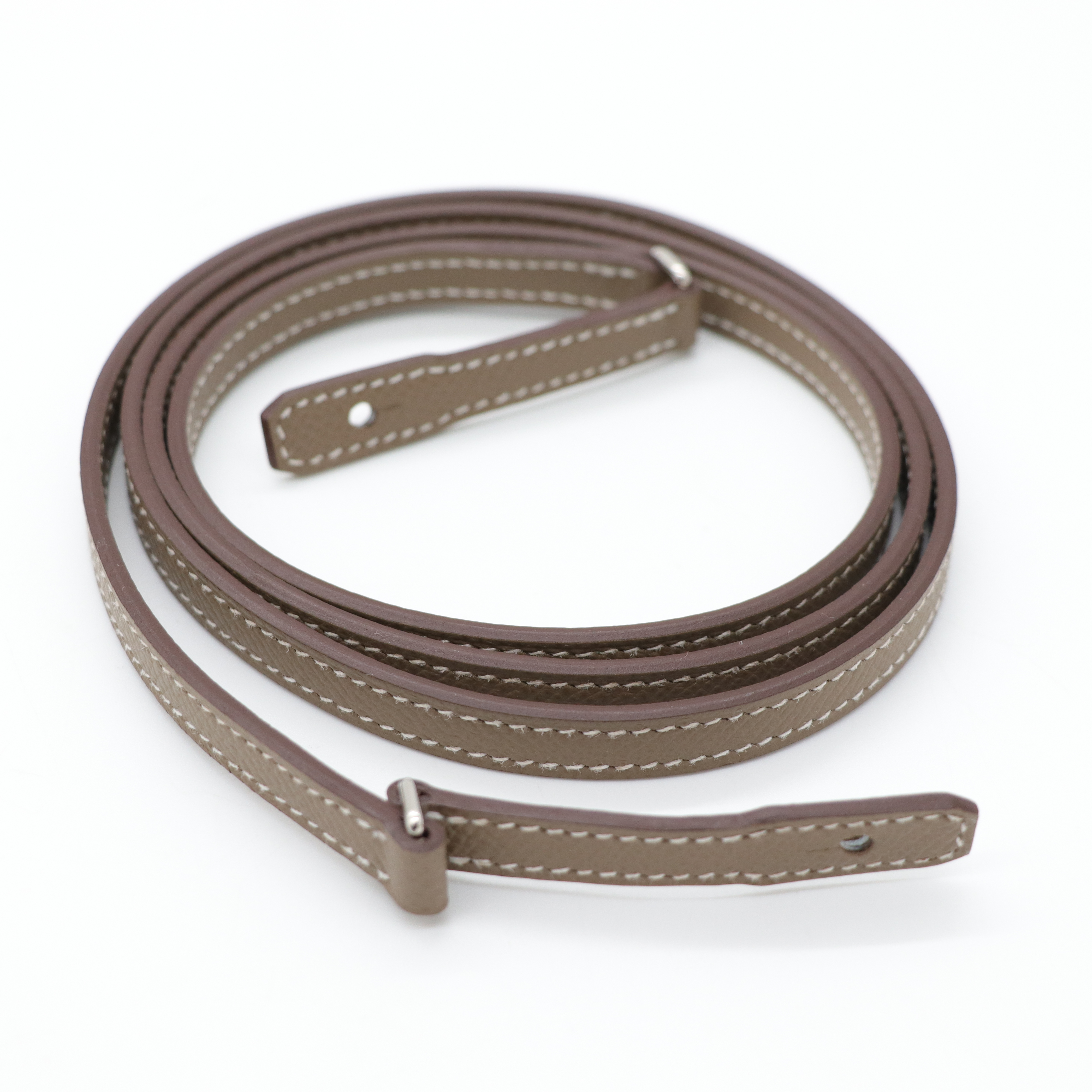 Hermès 愛馬仕 大象灰 牛皮 銀扣 康康 To go 手拿包 肩背包-10