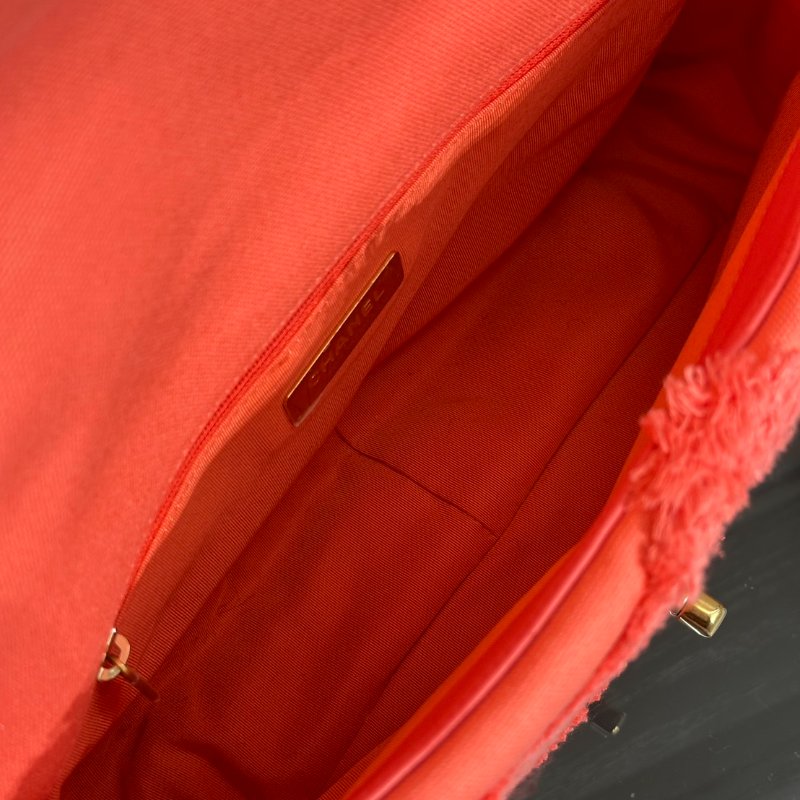 CHANEL 19 Bag 菱格紋手提肩背包 30 - 絨毛珊瑚粉金30開-6