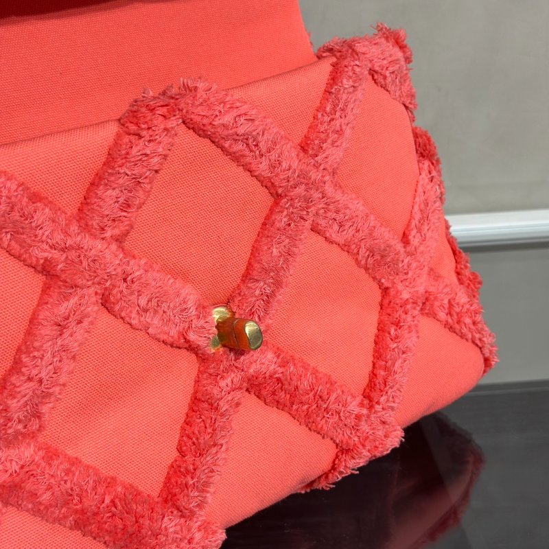 CHANEL 19 Bag 菱格紋手提肩背包 30 - 絨毛珊瑚粉金30開-8