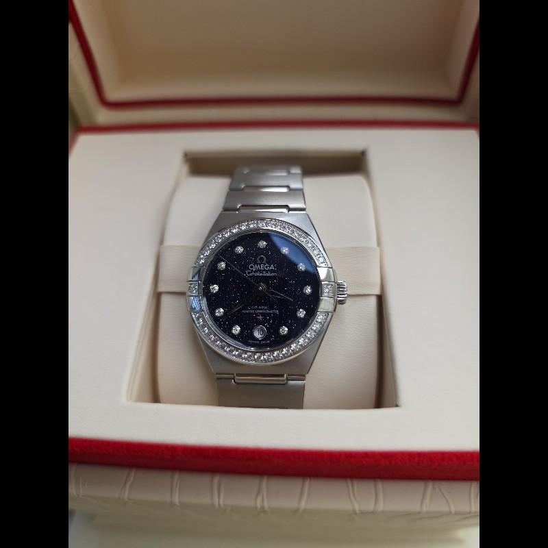 Omega 歐米茄 星座 女錶 鑽石錶 星空面盤 自動機械 瑞士錶 保值款 全新-5