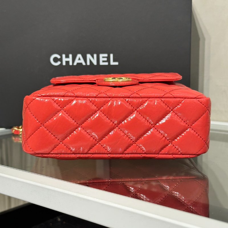 CHANEL 23C天貓精靈 - 小號橘紅金-5