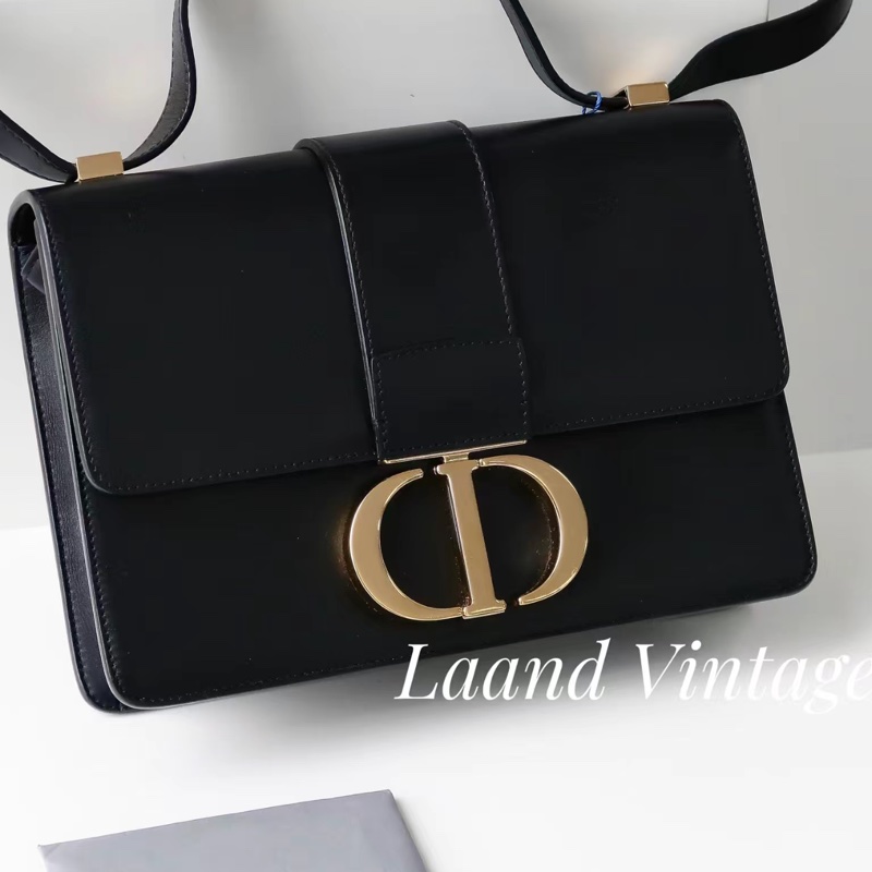 Dior • 經典蒙田Montaigne 30滑面牛皮金釦 附保卡-0