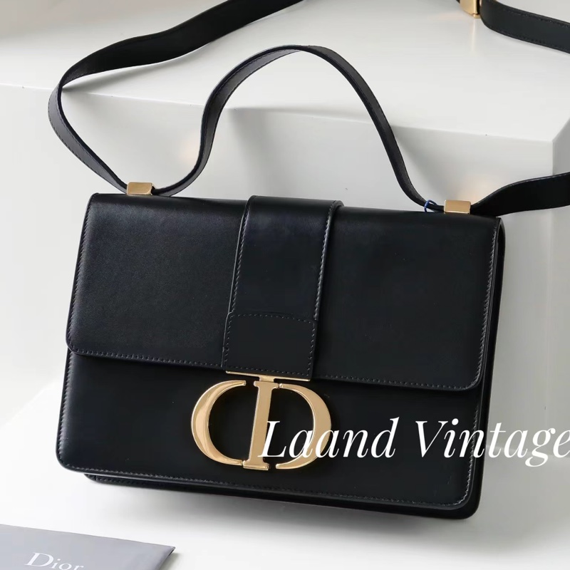 Dior • 經典蒙田Montaigne 30滑面牛皮金釦 附保卡-1