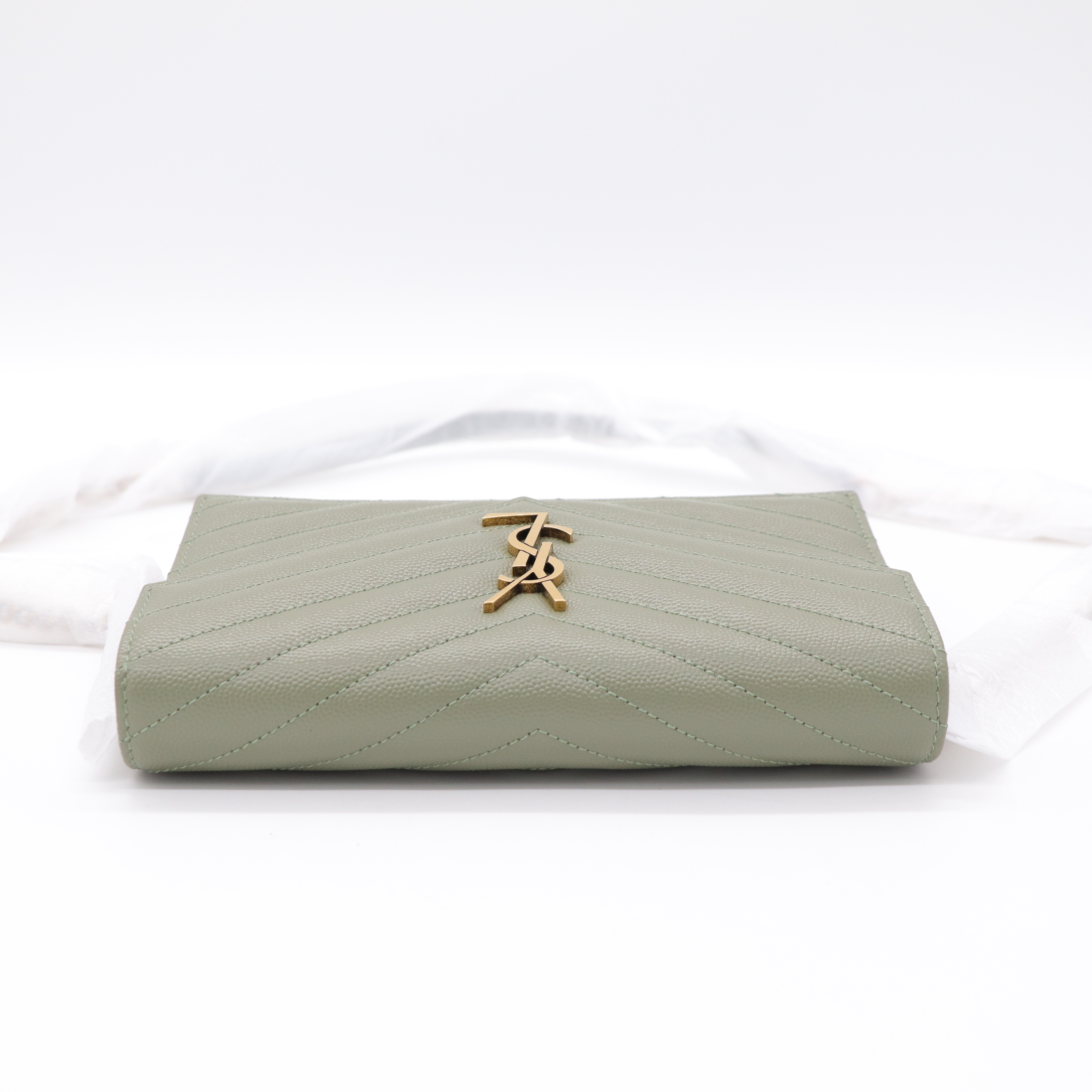 Saint Laurent 聖羅蘭 鼠尾草綠 WOC 信封包 斜背包-5