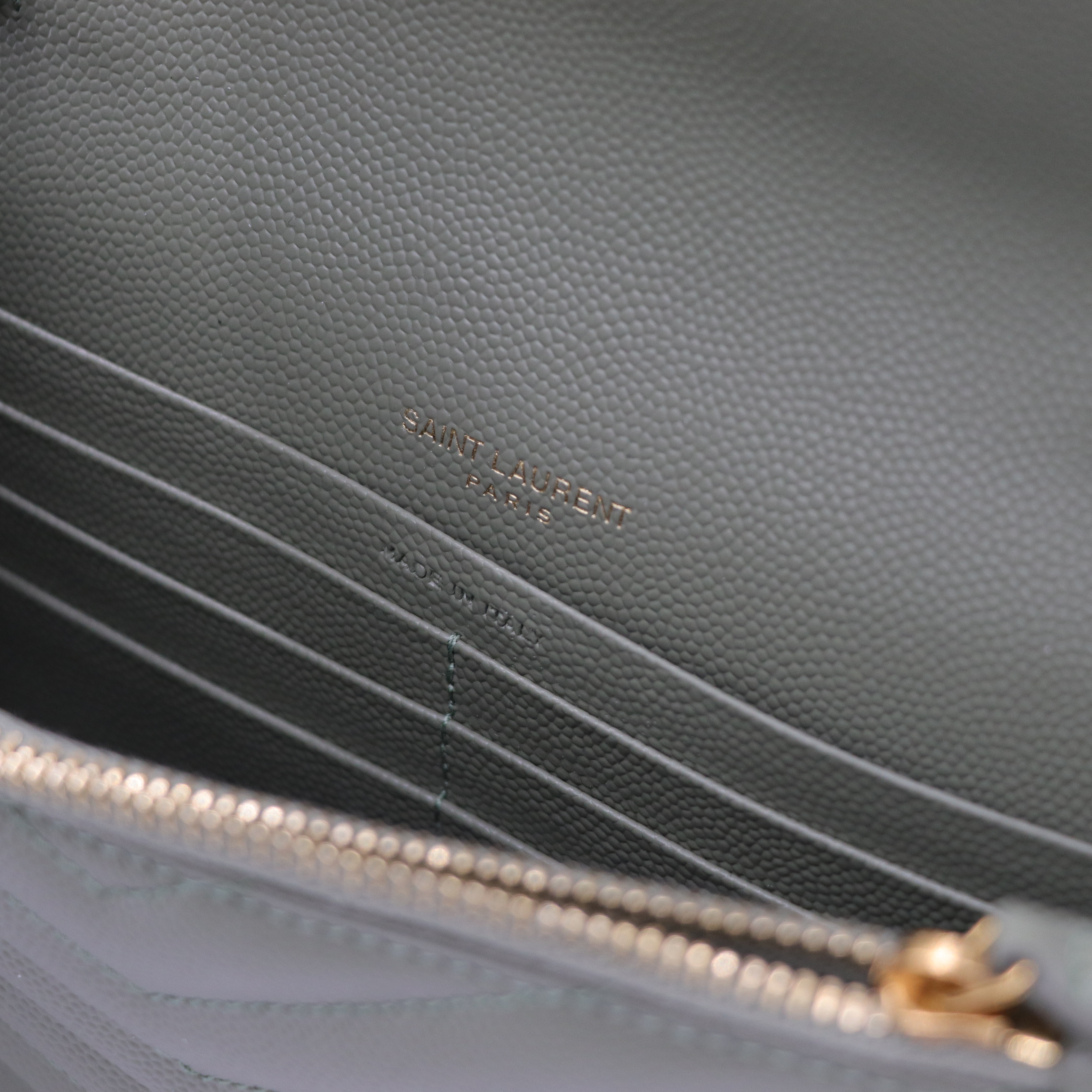 Saint Laurent 聖羅蘭 鼠尾草綠 WOC 信封包 斜背包-8