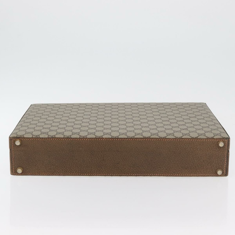 【日本直送】GUCCI GG Plus Supreme 公事包 PVC 米色 金色 正品 175778A-4