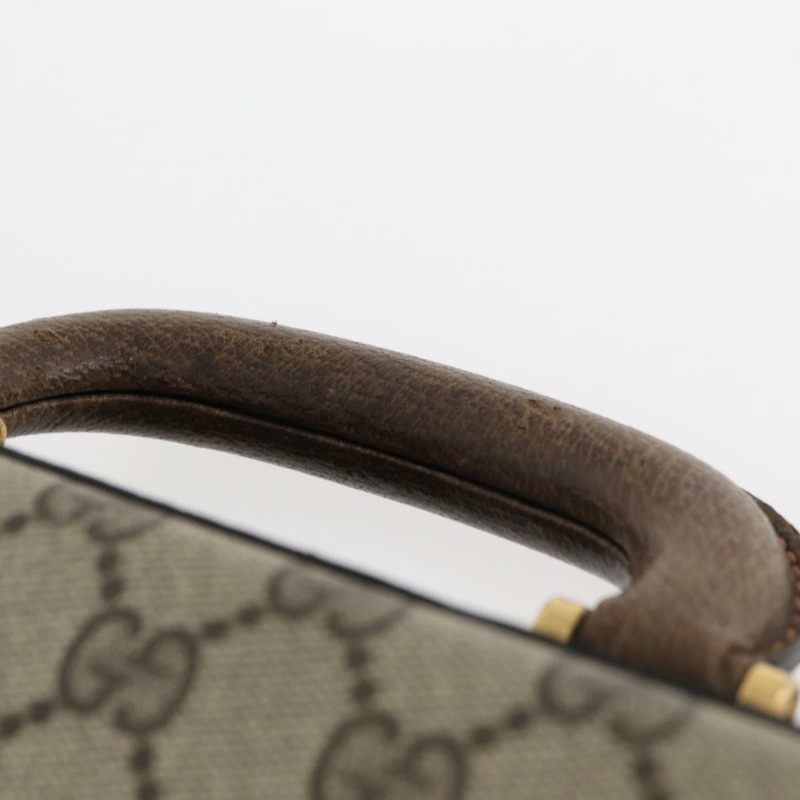 【日本直送】GUCCI GG Plus Supreme 公事包 PVC 米色 金色 正品 175778A-7