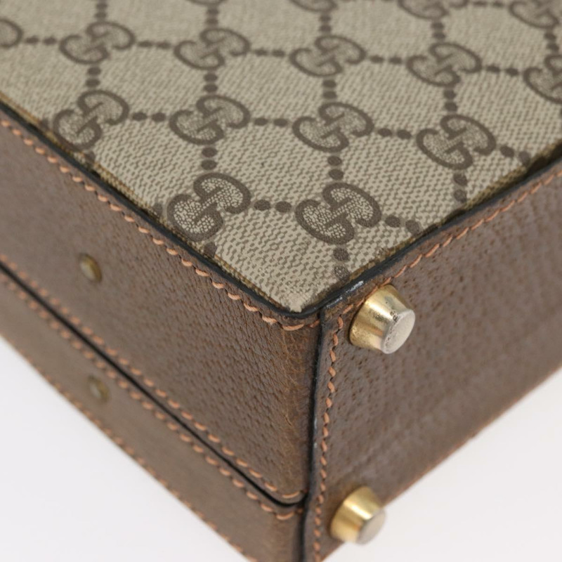 【日本直送】GUCCI GG Plus Supreme 公事包 PVC 米色 金色 正品 175778A-14