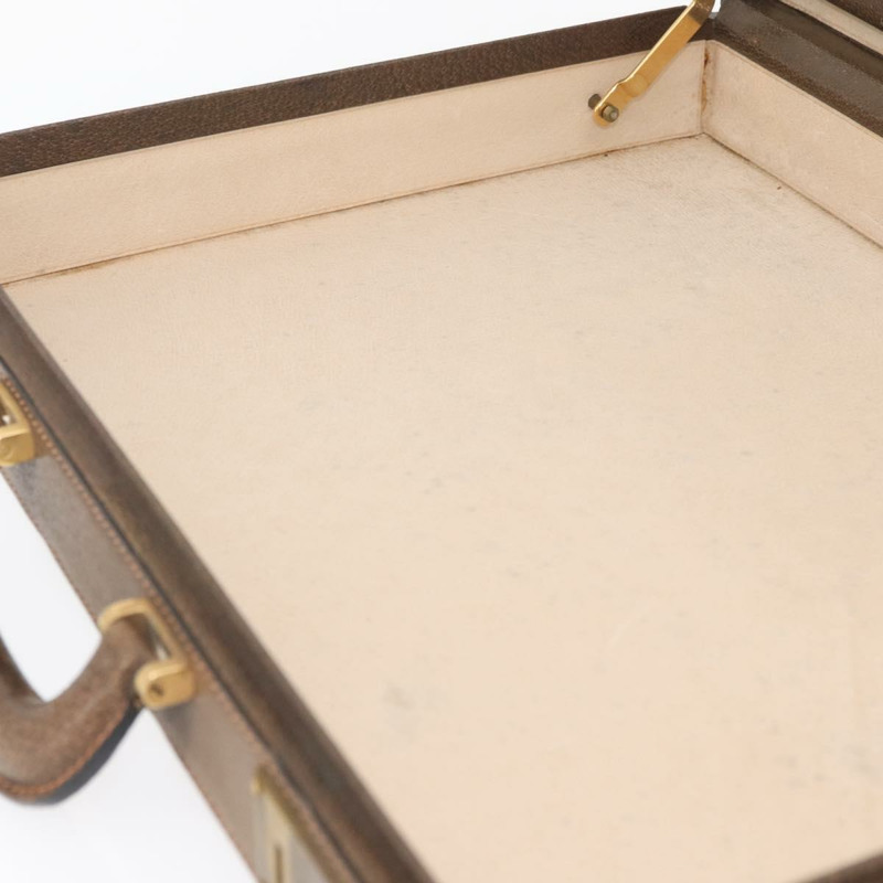 【日本直送】GUCCI GG Plus Supreme 公事包 PVC 米色 金色 正品 175778A-20