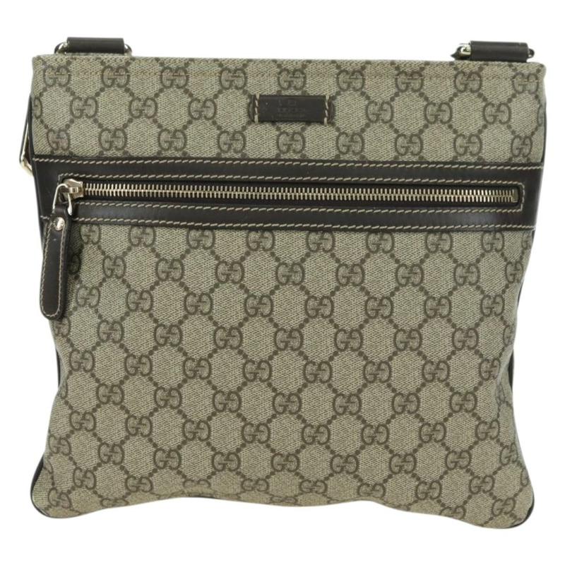 【日本直送】GUCCI GG Supreme 單肩包 PVC 米色 金色 295257 正品 am11420V-12