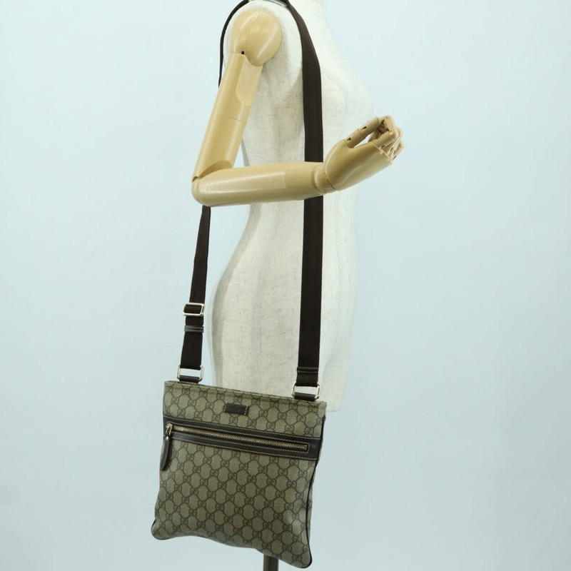 【日本直送】GUCCI GG Supreme 單肩包 PVC 米色 金色 295257 正品 am11420V-24