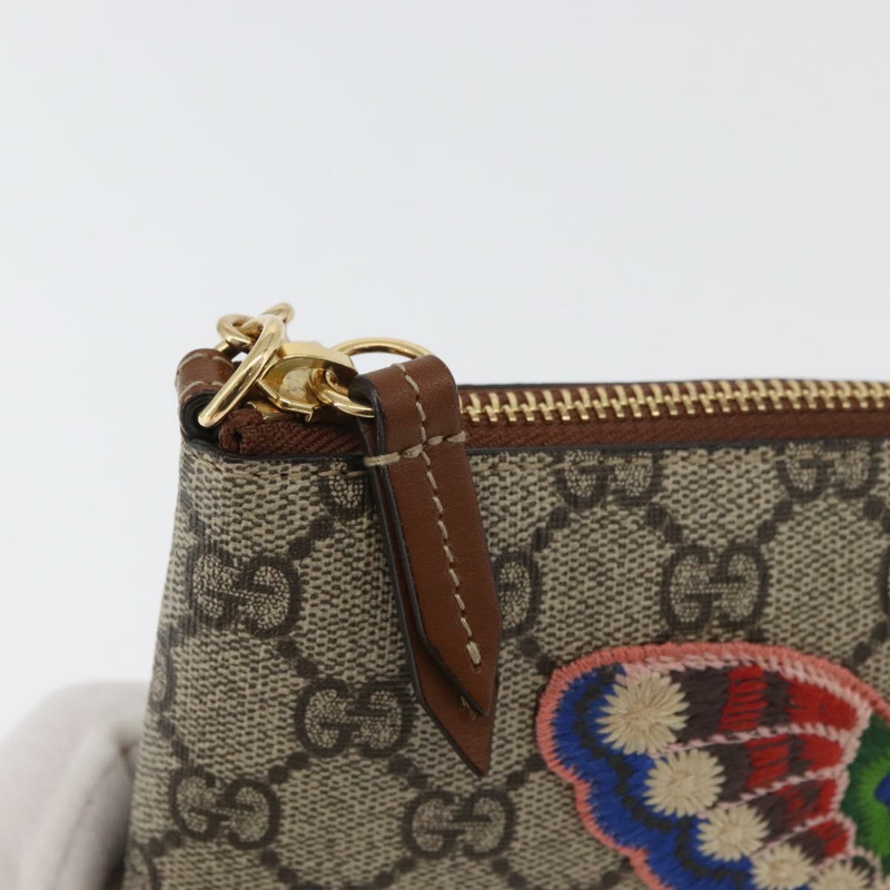 【日本直送】GUCCI GG Supreme 鏈條單肩包 PVC 米色 金色 456866 正品 176776A-9