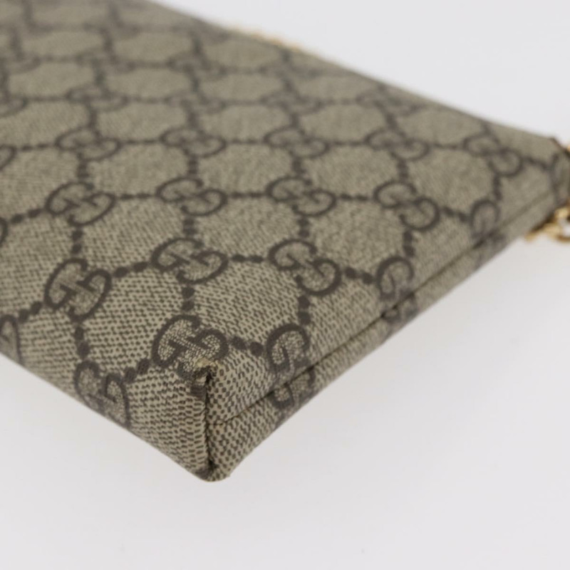 【日本直送】GUCCI GG Supreme 鏈條單肩包 PVC 米色 金色 456866 正品 176776A-15