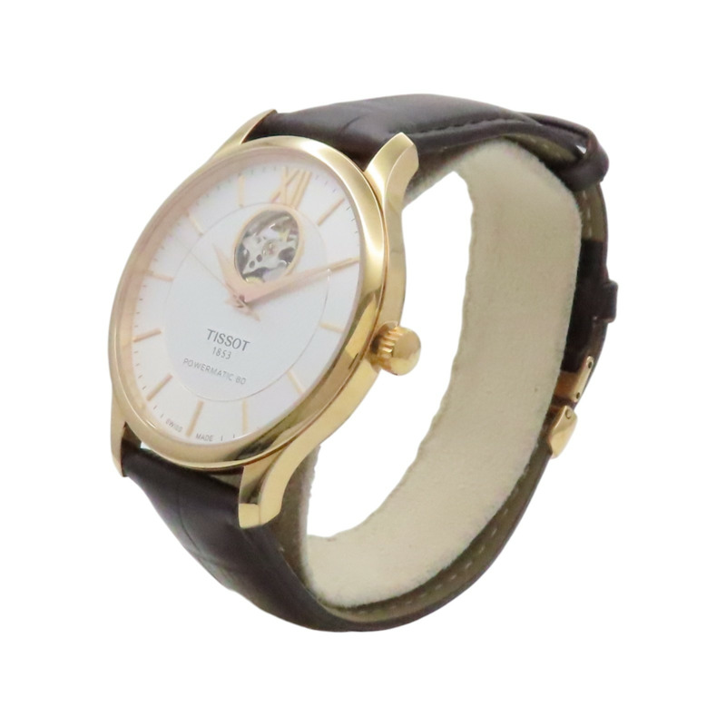 白色錶盤 皮帶 不鏽鋼 Tradition Powermatic 80 腕錶【TISSOT天梭】 T063.907A-1