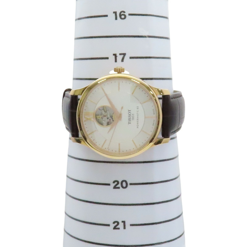 白色錶盤 皮帶 不鏽鋼 Tradition Powermatic 80 腕錶【TISSOT天梭】 T063.907A-9