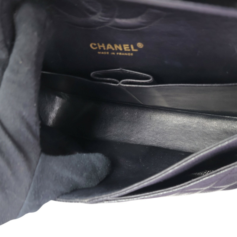 Classic Flap 黑色 荔枝紋牛皮 肩背包 無卡【CHANEL 香奈兒】 A01112-2