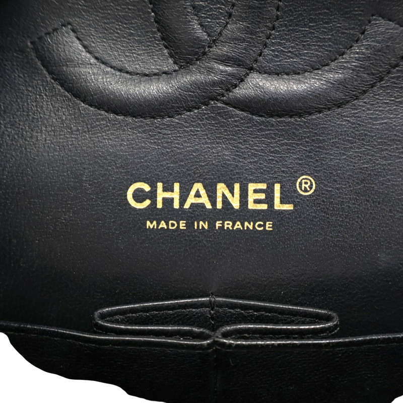 Classic Flap 黑色 荔枝紋牛皮 肩背包 無卡【CHANEL 香奈兒】 A01112-5