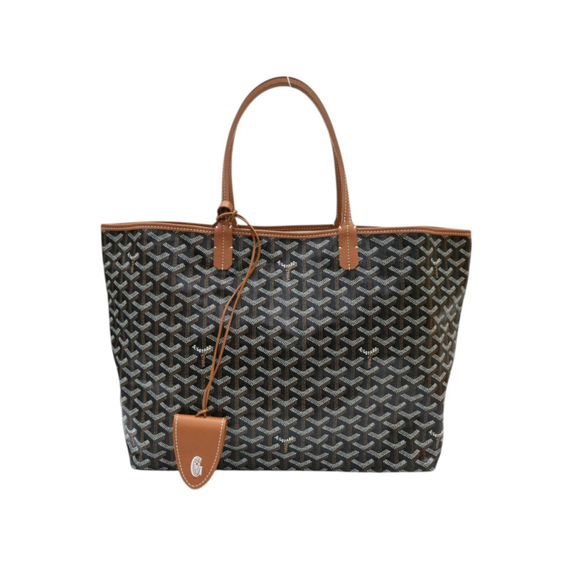 棕色 Goyardine 塗層帆布 Saint Louis PM 托特包 肩背包【GOYARD 高雅德】 STLOUIPMLTY09CL09P-0