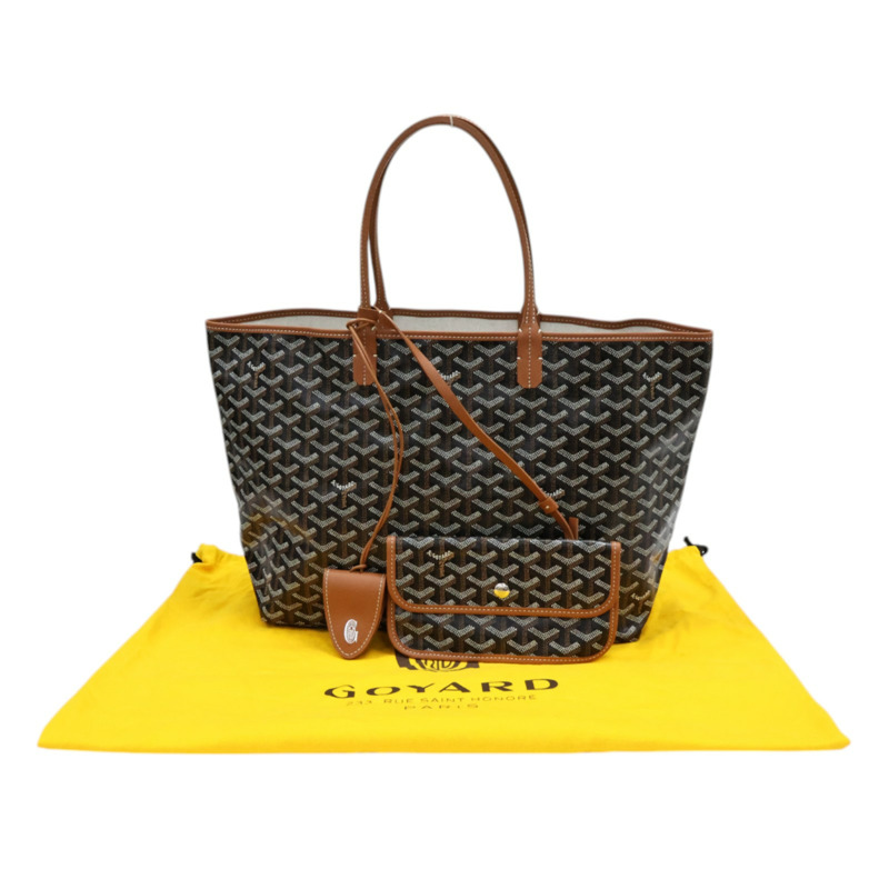 棕色 Goyardine 塗層帆布 Saint Louis PM 托特包 肩背包【GOYARD 高雅德】 STLOUIPMLTY09CL09P-8
