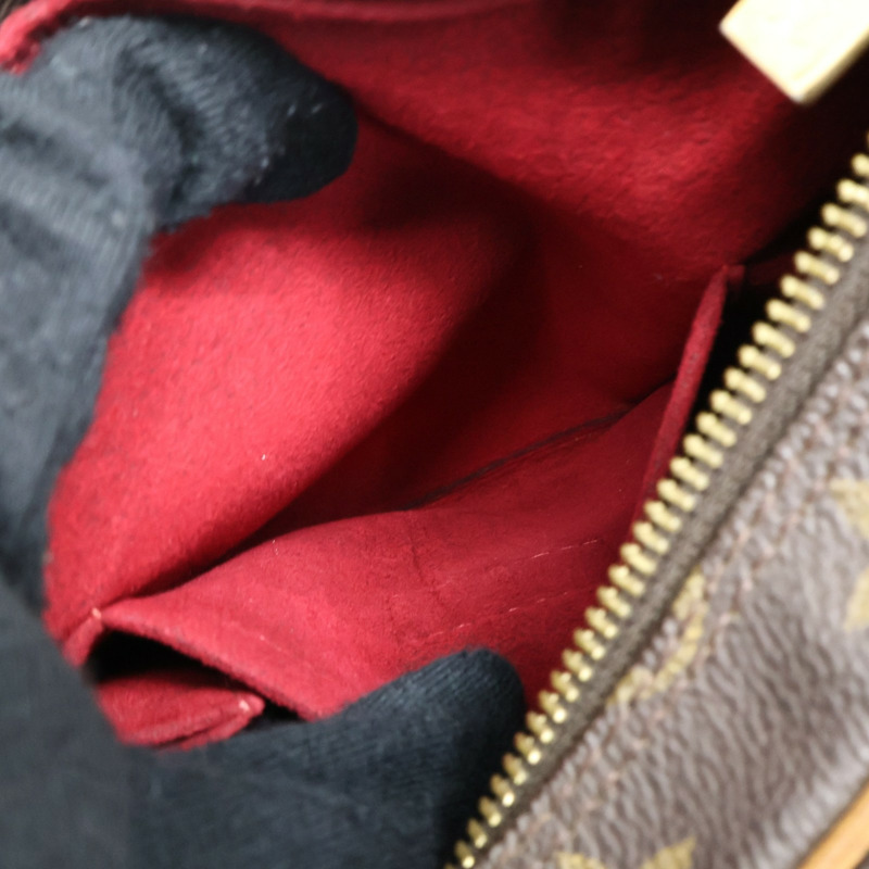 棕色 原花帆布 Croissant MM 肩背包【LOUIS VUITTON LV 路易威登】 M51152-3