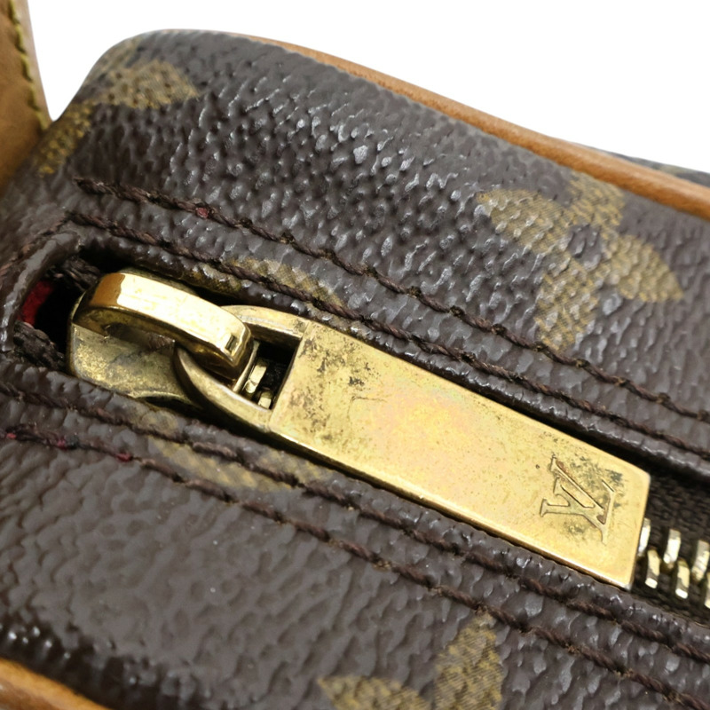 棕色 原花帆布 Croissant MM 肩背包【LOUIS VUITTON LV 路易威登】 M51152-13