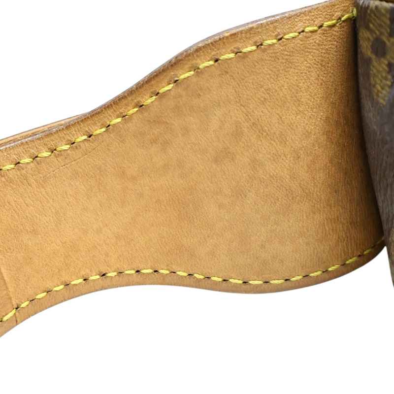 棕色 原花帆布 Croissant MM 肩背包【LOUIS VUITTON LV 路易威登】 M51152-15