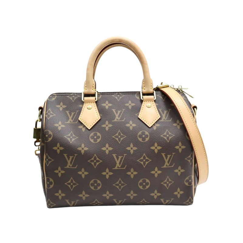棕色 原花帆布 Speedy Bandouliere 25 两用包【LOUIS VUITTON LV 路易威登】 M41113-0