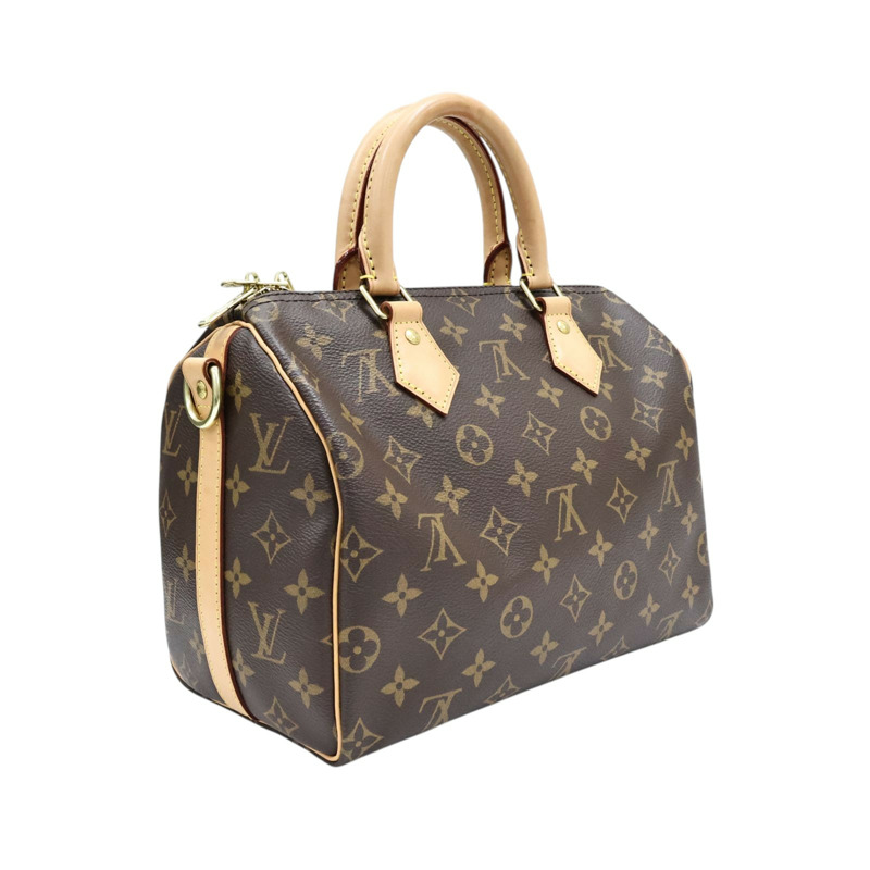 棕色 原花帆布 Speedy Bandouliere 25 两用包【LOUIS VUITTON LV 路易威登】 M41113-1