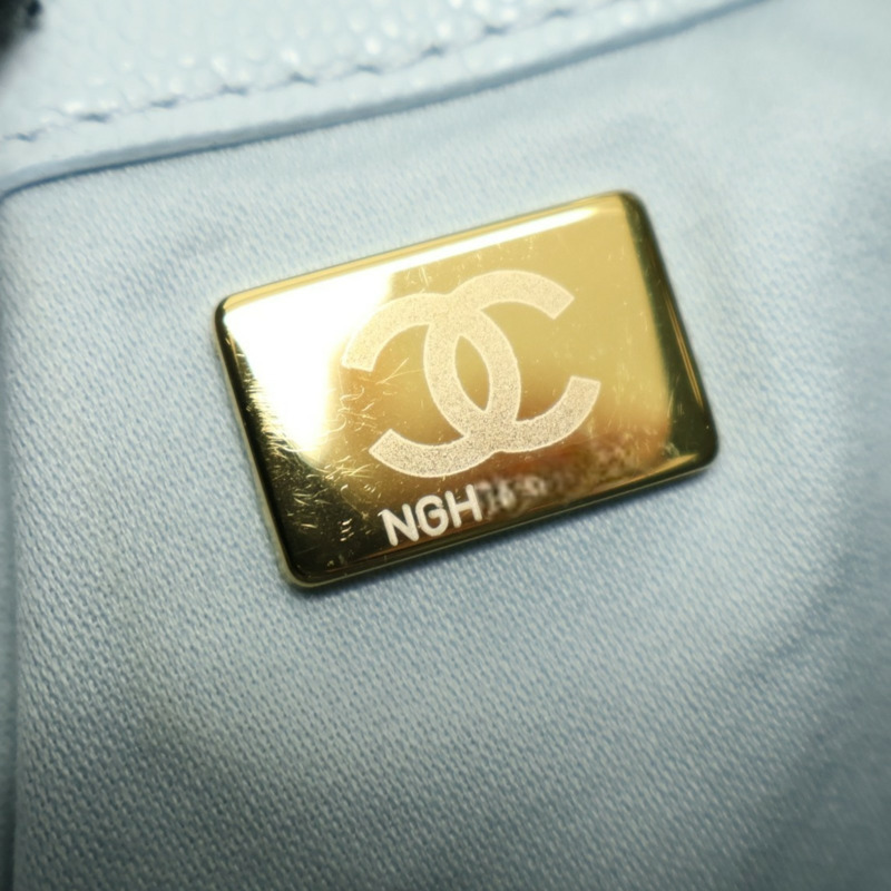 冰藍色牛皮 25 Hobo 鍊帶 肩背包【CHANEL 香奈兒】 AS5293-6