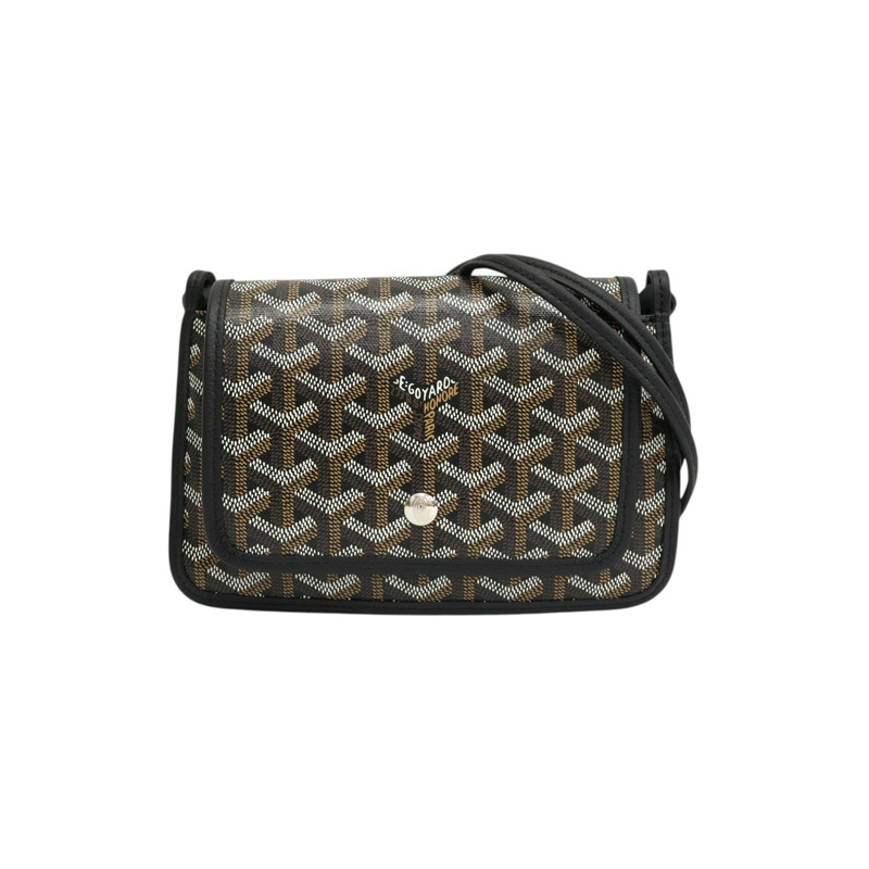 黑色 Goyardine帆布 Plumet Pouch 肩背包【GOYARD 高雅德】 PLUMETPMLT-0