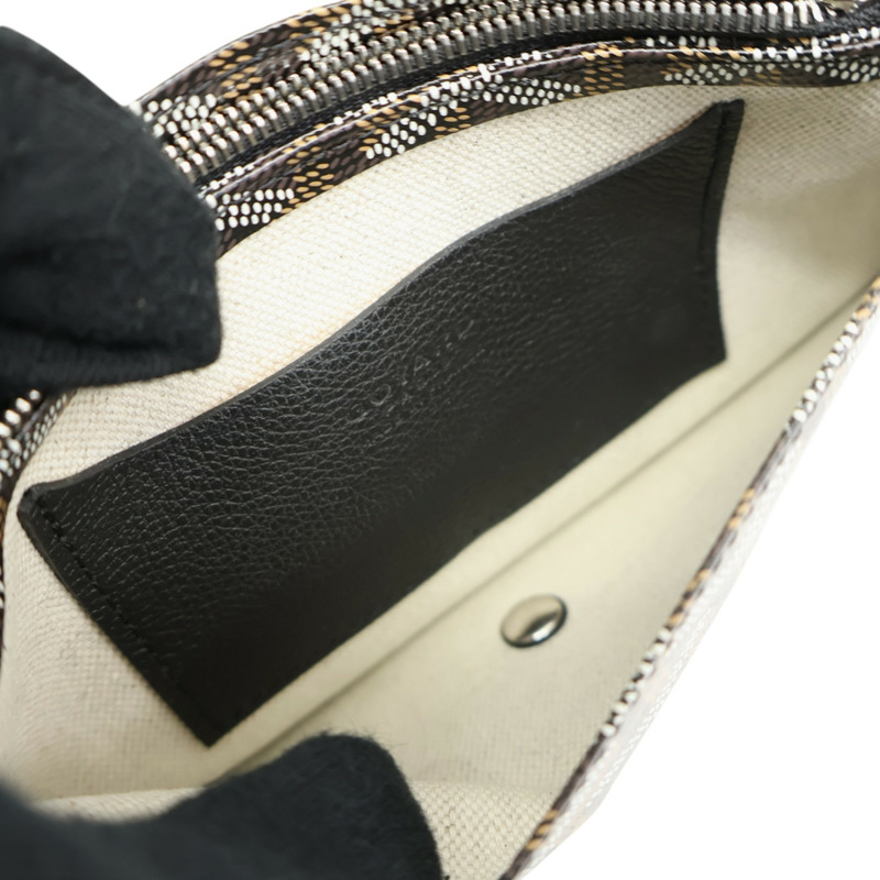 黑色 Goyardine帆布 Plumet Pouch 肩背包【GOYARD 高雅德】 PLUMETPMLT-4