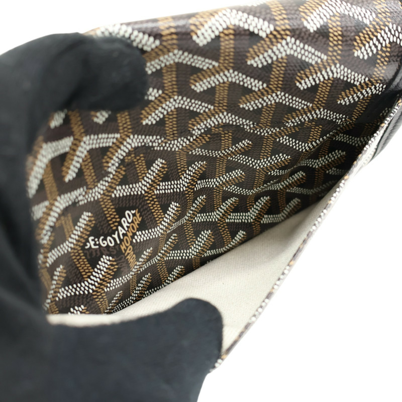 黑色 Goyardine帆布 Plumet Pouch 肩背包【GOYARD 高雅德】 PLUMETPMLT-5
