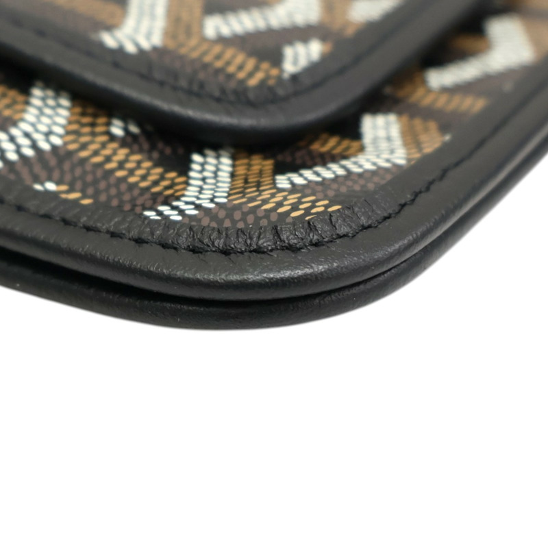 黑色 Goyardine帆布 Plumet Pouch 肩背包【GOYARD 高雅德】 PLUMETPMLT-12