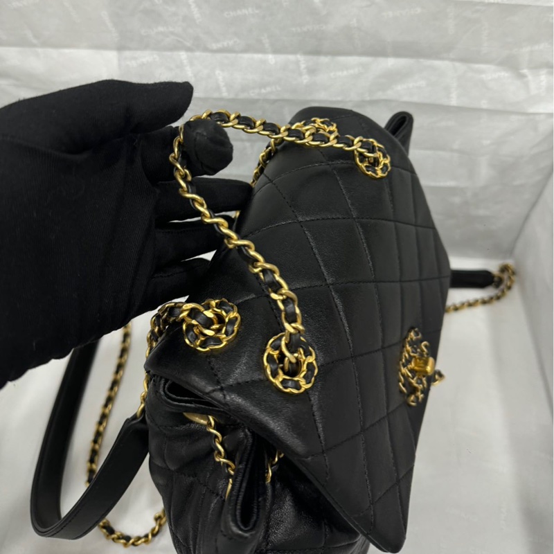 #全新閑置 #全配🈶購證 香奈兒黑金19系列雙肩包-15
