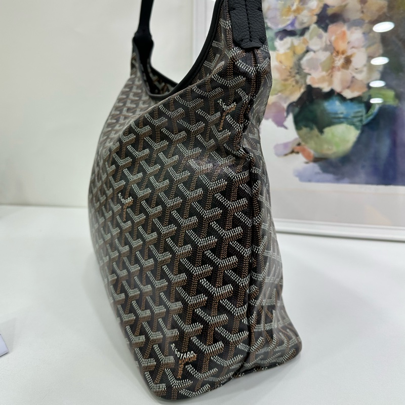 Goyard戈雅黑色老花愛心塗鴉hobo子母 有購證-3