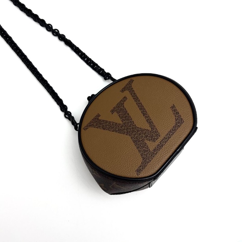 LV petiteboitechapeau 走秀款限量板栗硬餅包 芯片款15*14*12  9新 配件塵袋購證-6