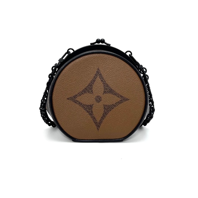 LV petiteboitechapeau 走秀款限量板栗硬餅包 芯片款15*14*12  9新 配件塵袋購證-7