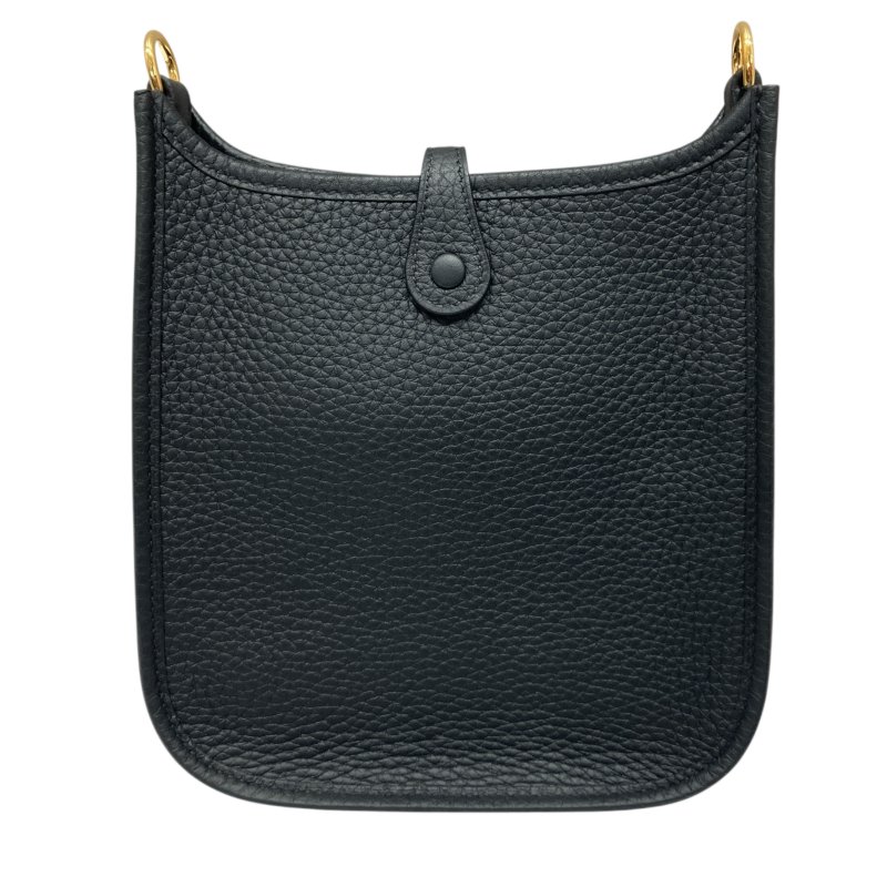 HERMES 愛馬仕 MINI EVELYNE 16 黑色 金釦-2