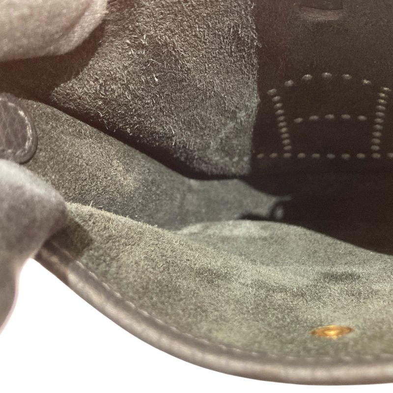 HERMES 愛馬仕 MINI EVELYNE 16 黑色 金釦-12