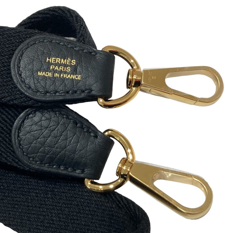 HERMES 愛馬仕 MINI EVELYNE 16 黑色 金釦-15
