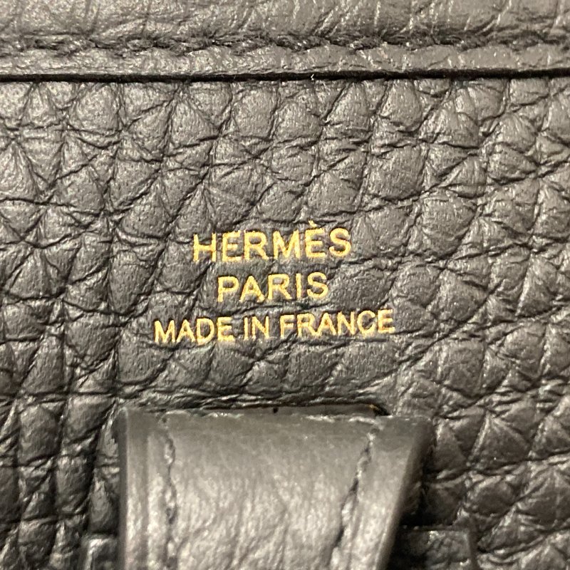 HERMES 愛馬仕 MINI EVELYNE 16 黑色 金釦-16