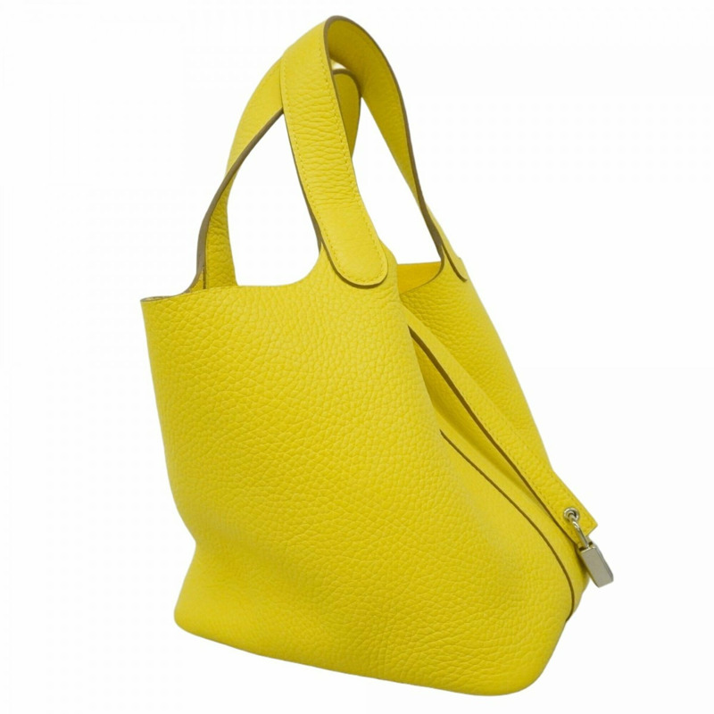 愛馬仕 Picotin Lock PM 手提包，Taurillon Clemence 皮革，青檸色，B 印記，女士款。-1