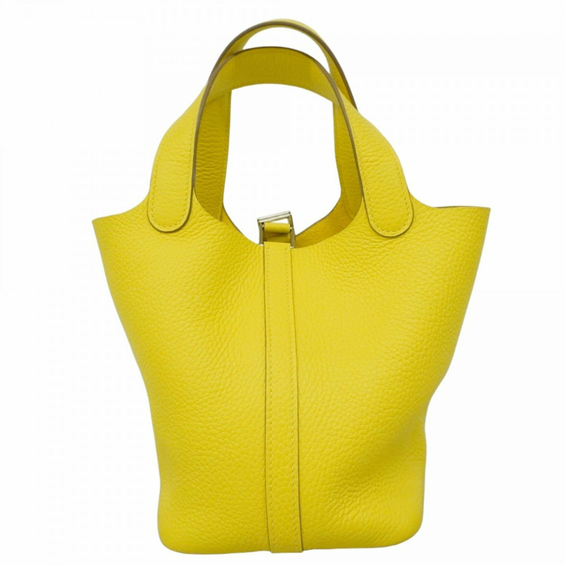 愛馬仕 Picotin Lock PM 手提包，Taurillon Clemence 皮革，青檸色，B 印記，女士款。-6