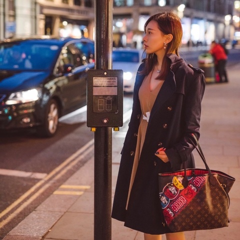 LV 限量歌舞伎neverfull 中號子母托特包 32*28*14  9新 配件塵袋