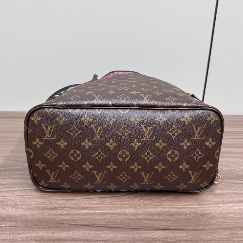 LV 限量歌舞伎neverfull 中號子母托特包 32*28*14  9新 配件塵袋-4