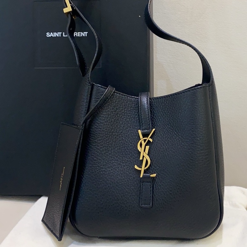 YSL聖羅蘭 黑色  hobo mini 魚子醬腋下包單肩包 24年編碼-0