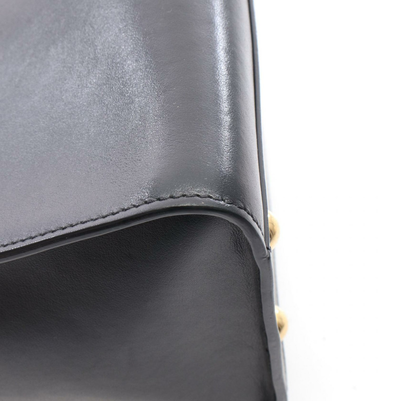 SAINT LAURENT PARIS Monogram Cabas 2WAY 手提包 357395 黑色皮革 二手 女士-5