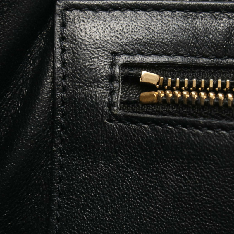 SAINT LAURENT PARIS Monogram Cabas 2WAY 手提包 357395 黑色皮革 二手 女士-8